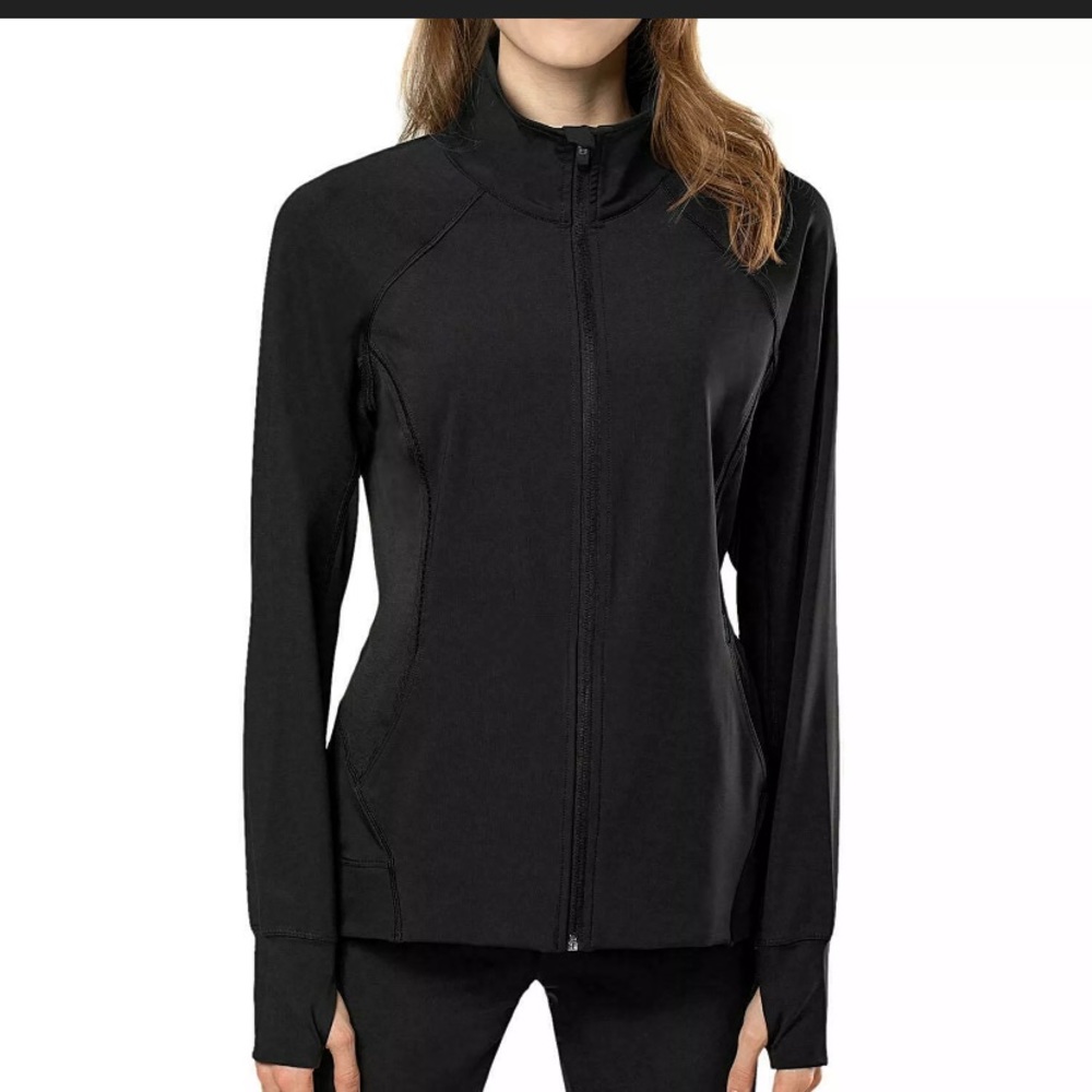 Tangerine athletic jacket black Large